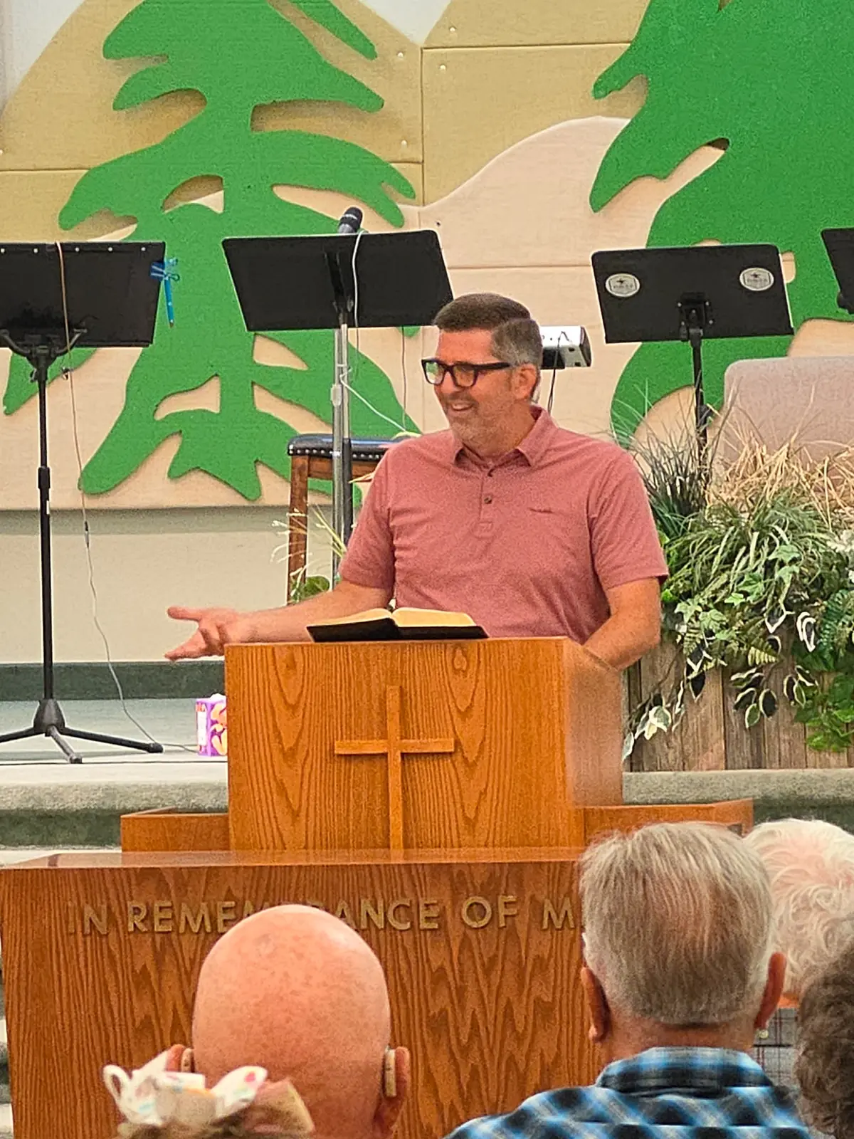 Pastor Rich Mark Preaching Payette Church of the Nazarene Church in Payette, ID
